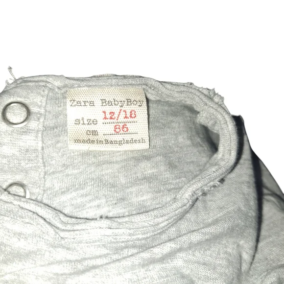 Zara Kids Gray and Navy Striped Matching Set - Picture 2 of 6